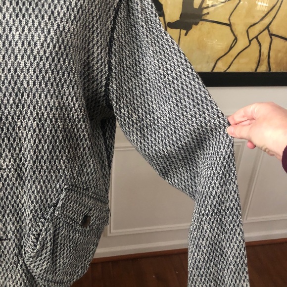 Billy Reid Alister Jacket Button Blk Wht Texture L - Picture 6 of 12